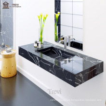Modern Style Design Black Marble Stone Small Wash Basin Sink for Wash Hand